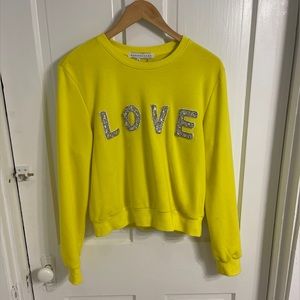 Endless rose “love” yellow sweatshirt
